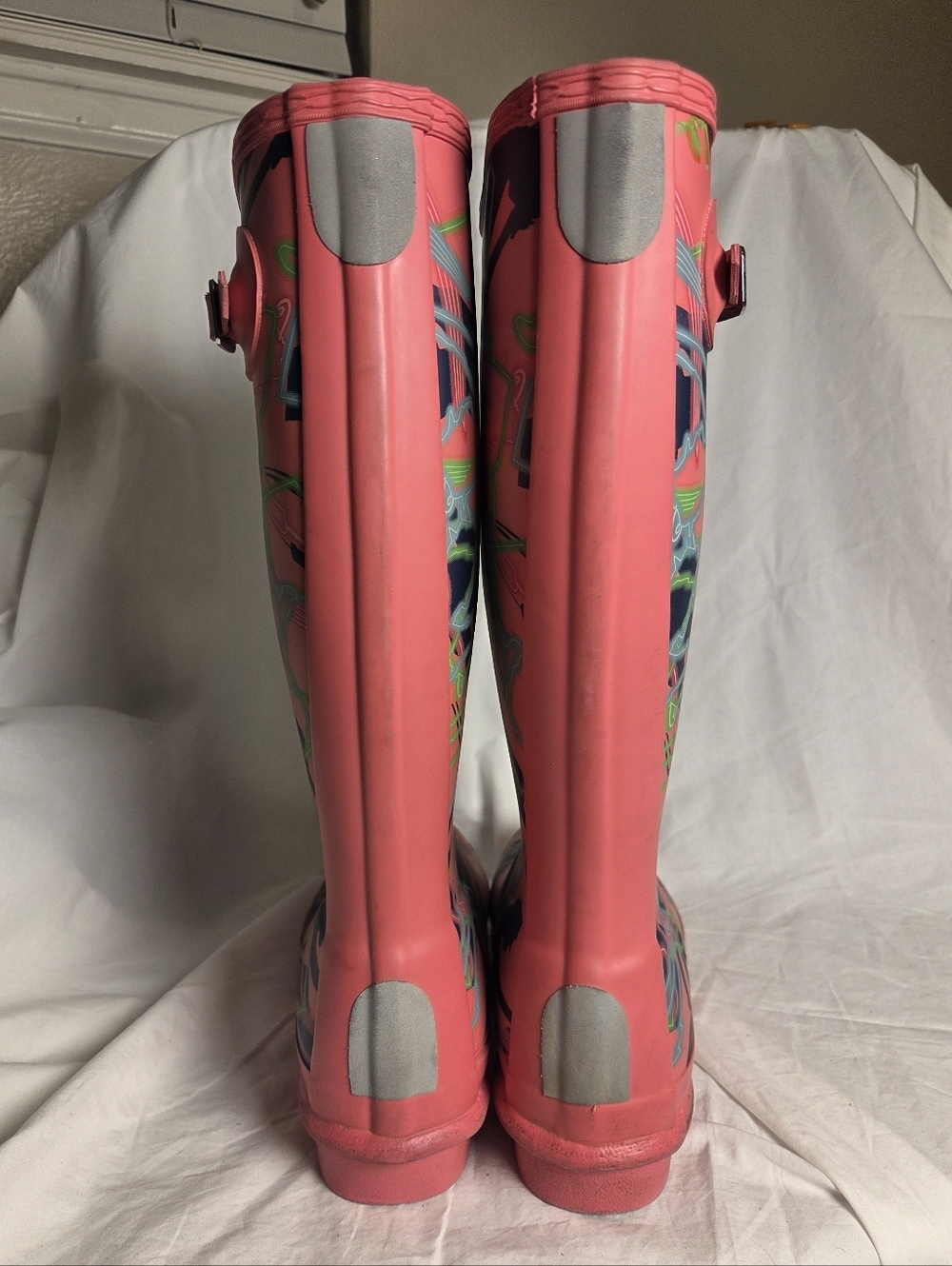 *Rare* Hunter X Disney Collab Rubber Rain Boots Pink Mary Poppins EU 36 / US 5 - Picture 5 of 11